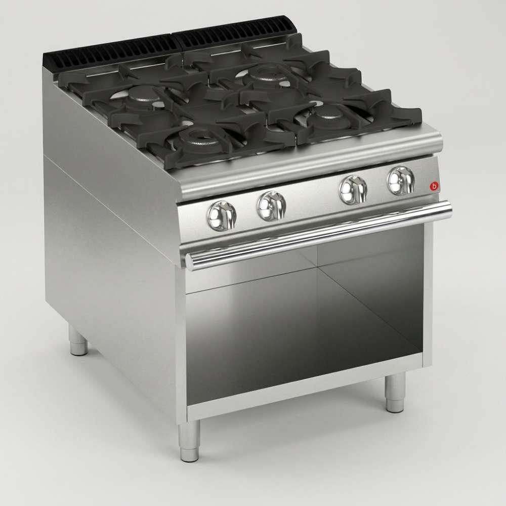 AFG Gasherd 4 Flammen Power PCGV72QP Serie 700Q Stand