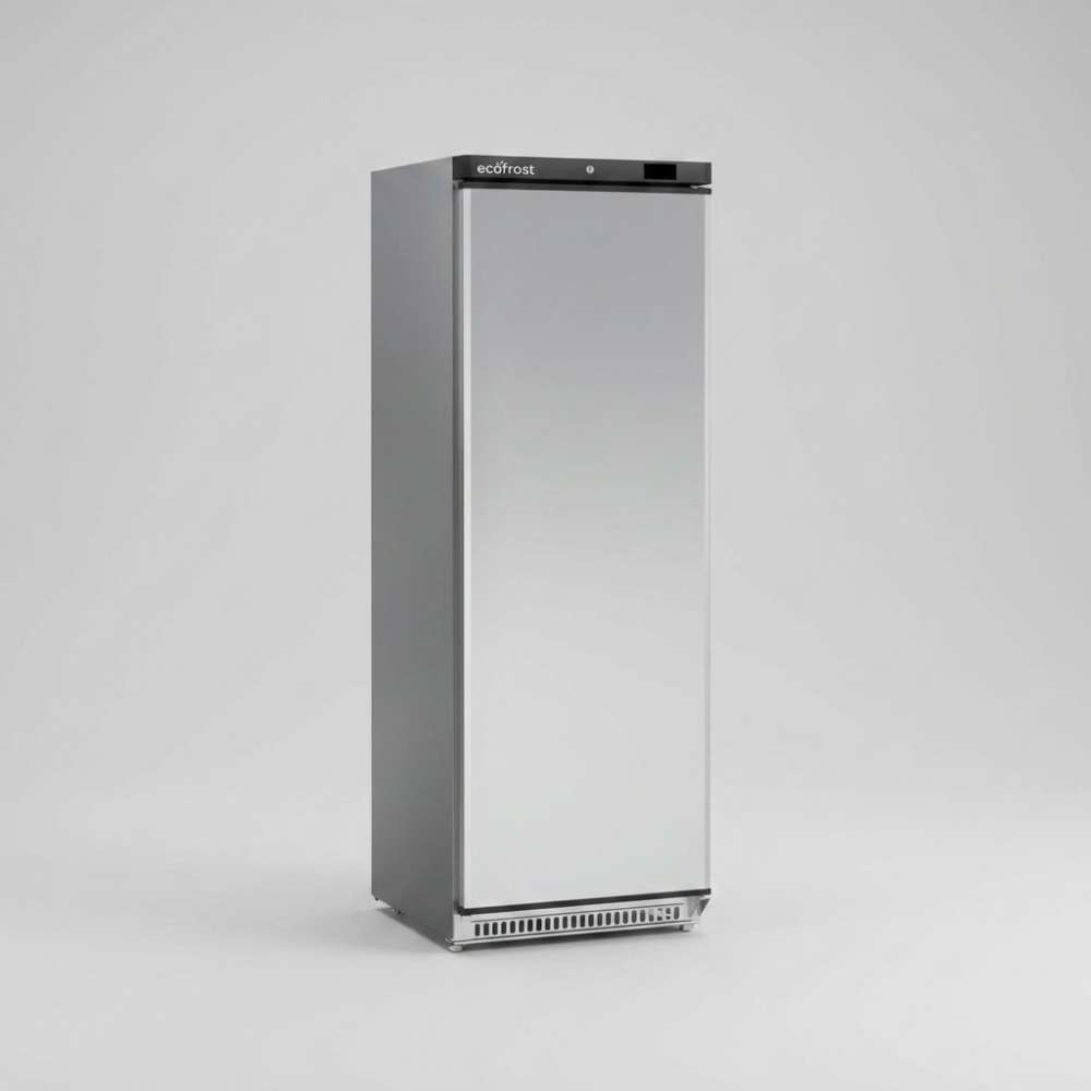 Ecofrost Kühlschrank Edelstahl 1 Tür 400 L