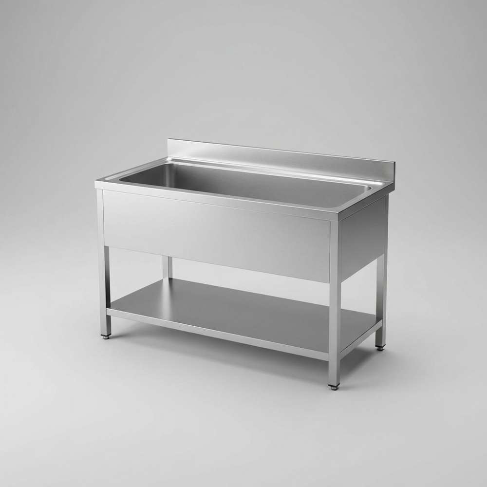 Spültisch 1400 mm mit großem Einzelbecken