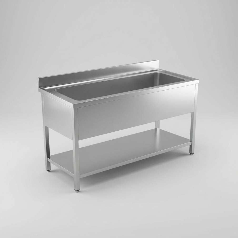 Spültisch 1800 mm mit großem Einzelbecken