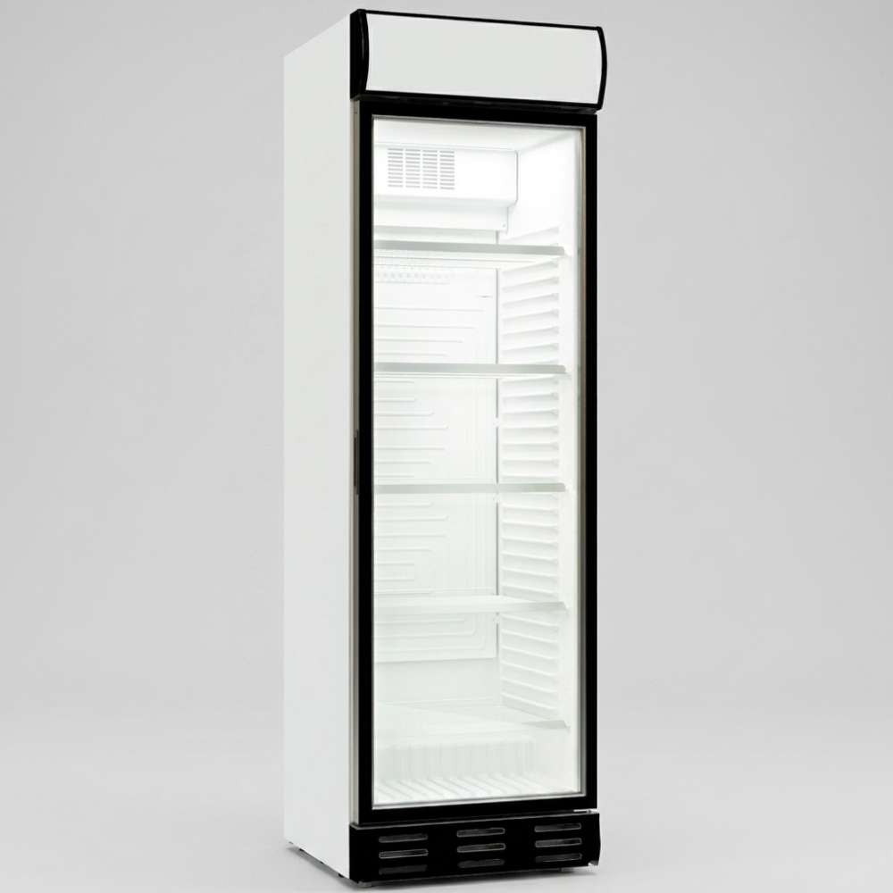 Kühlschrank 1 Glastür weiß