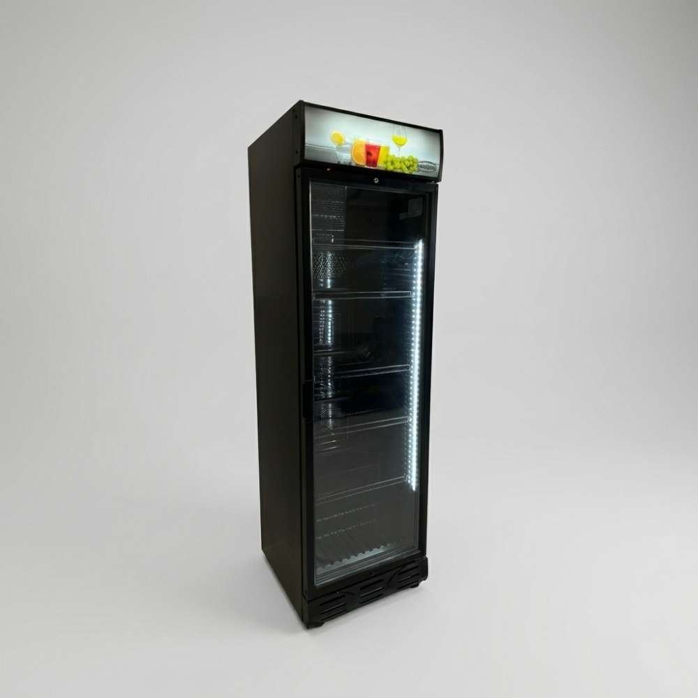 Kühlschrank 1 Glastür schwarz