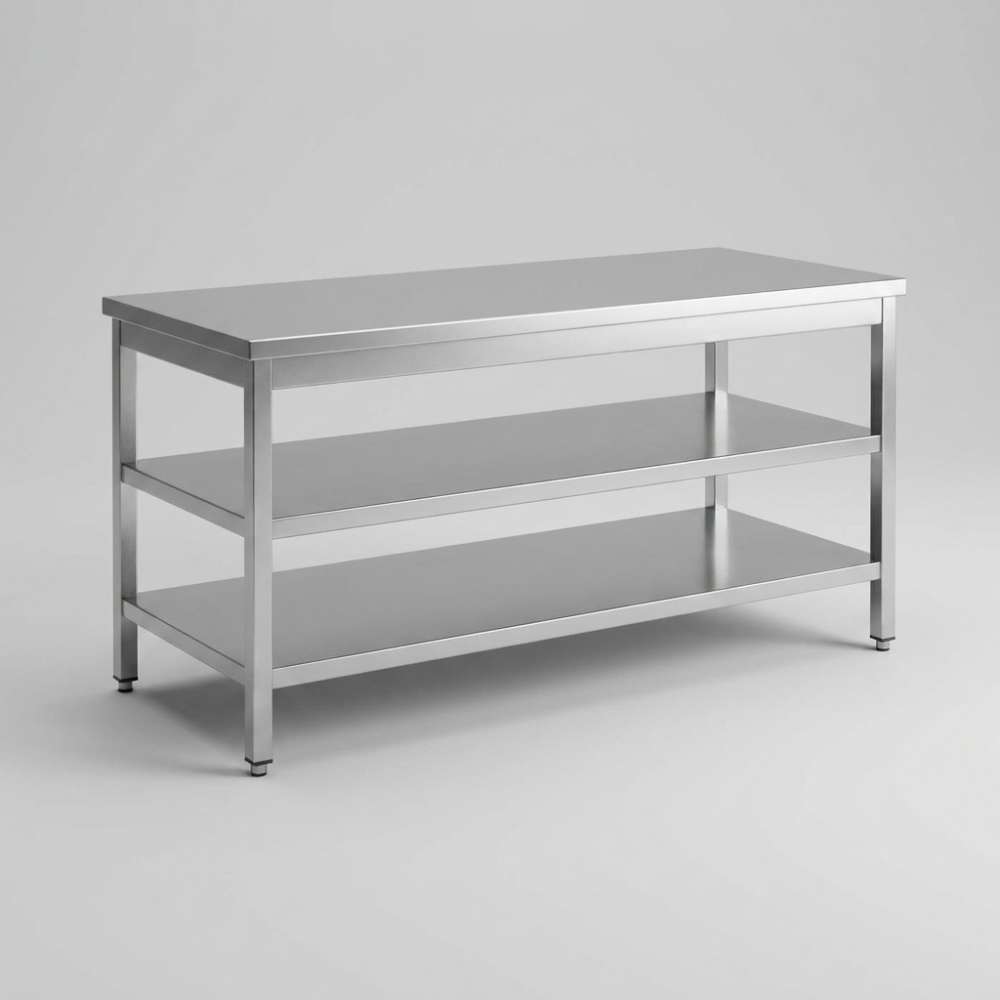 600 Arbeitstisch mit 2 Böden 1000 mm