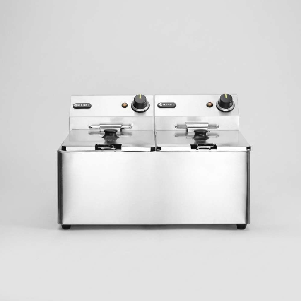 HENDI Fritteuse Kitchen Line 2 x 8 L