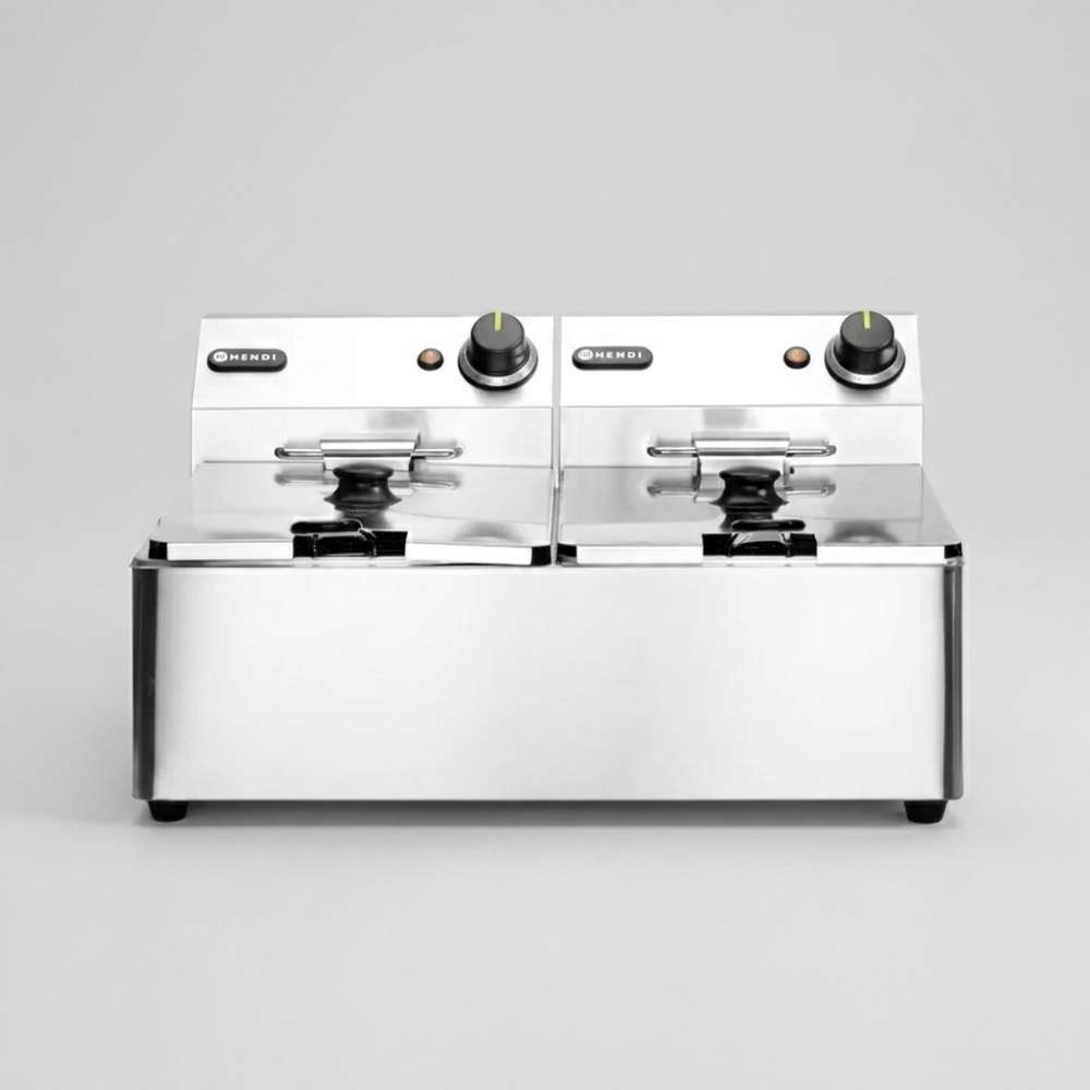 HENDI Fritteuse Kitchen Line 2 x 6 L