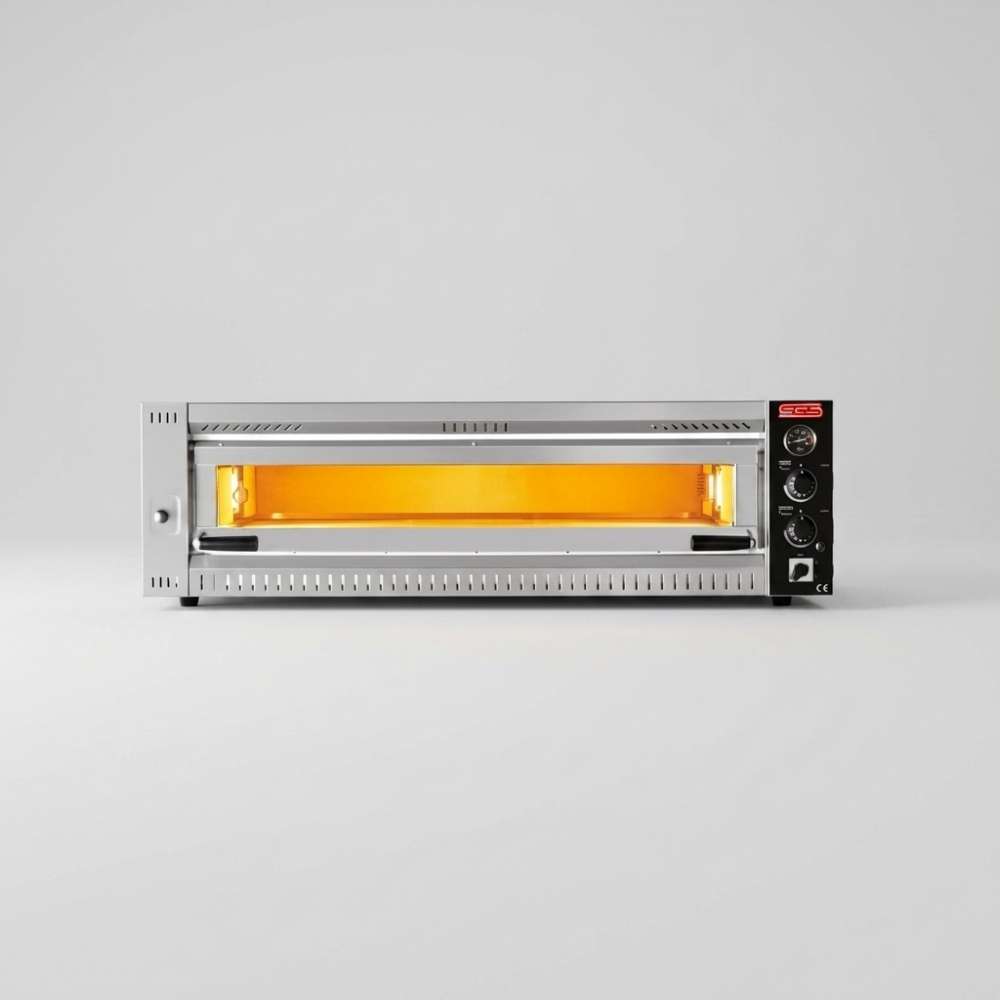 SGS Profi Pizzaofen 6 x 34 cm Breit Vollschamott